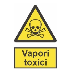 Indicator protectia muncii vapori toxici, Sticker autocolant