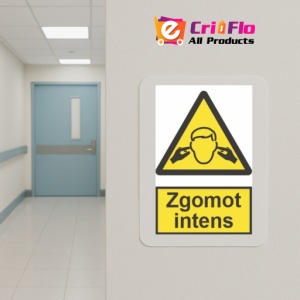 Indicator protectia muncii zgomot intens, Sticker autocolant - Img 5