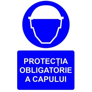 Indicator Protectia obligatorie a capului indicator de obligativitate, Sticker autocolant