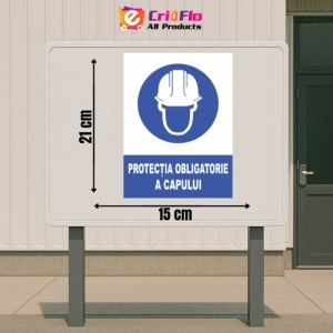 Indicator Protectia obligatorie a capului, Sticker autocolant - Img 2