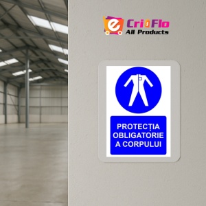 Indicator Protectia obligatorie a corpului indicator de obligativitate, Sticker autocolant - Img 4