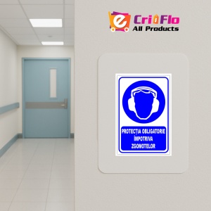 Indicator Protectia obligatorie impotriva zgomotelor, Sticker autocolant - Img 4
