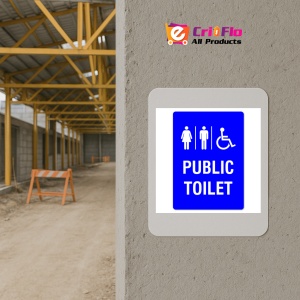 Indicator Public Toilet Sign, Sticker autocolant - Img 5