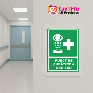 Indicator Punct de curatire a ochilor, Sticker autocolant - Img 5
