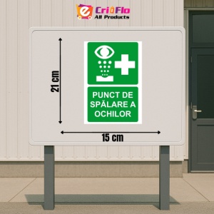 Indicator Punct de spalare a ochilor v1, Sticker autocolant - Img 2