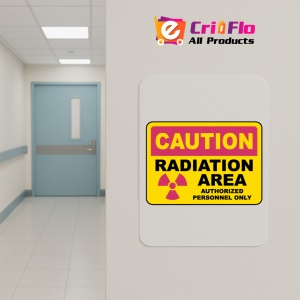 Indicator Radiation Area Authorized Only Sign, Sticker autocolant - Img 3