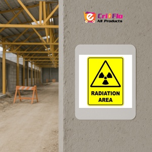 Indicator Radiation Area Warning Safety Sign, Sticker autocolant - Img 5