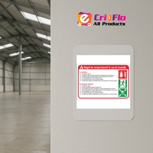 Indicator Reguli de comportament in caz de incendiu, Sticker autocolant - Img 3