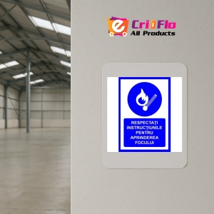 Indicator Respectati instructiunile pentru aprinderea focului, Sticker autocolant - Img 3