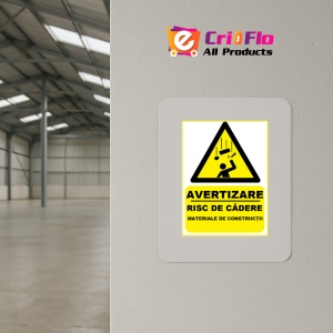 Indicator Risc de cadere materiale de constructii, Sticker autocolant - Img 3