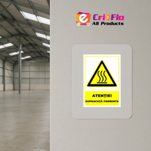 Indicator Semn atentie suprafata fierbinte, Sticker autocolant - Img 4