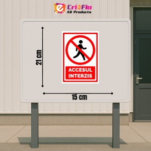Indicator Semn de accesul interzis, Sticker autocolant - Img 2