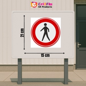 Indicator Semn de circulatie interzis pietonilor, Sticker autocolant - Img 2