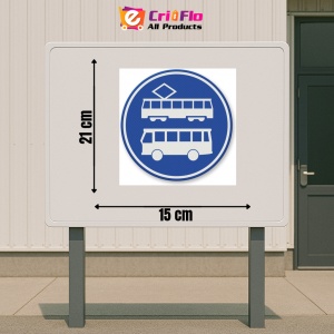 Indicator Semn de circulatie pentru benzile de autobuz si tramvai, Sticker autocolant - Img 2