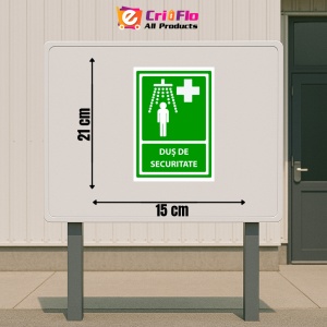 Indicator Semn de dus de securitate, Sticker autocolant - Img 2