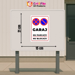 Indicator Semn de garaj nu parcati nu blocati, Sticker autocolant - Img 2