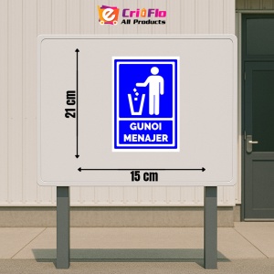 Indicator Semn de gunoi menajer, Sticker autocolant - Img 2