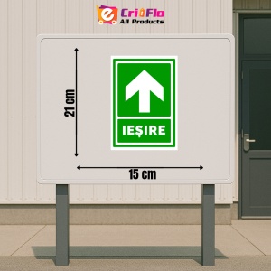 Indicator Semn de iesire cu sageata in sus, Sticker autocolant - Img 2