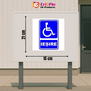 Indicator Semn de iesire pentru persoane cu handicap, Sticker autocolant - Img 2