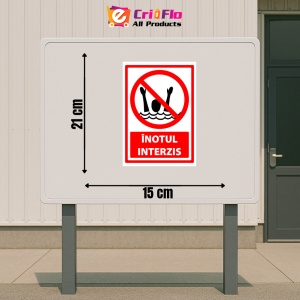 Indicator Semn de inotul interzis, Sticker autocolant - Img 2
