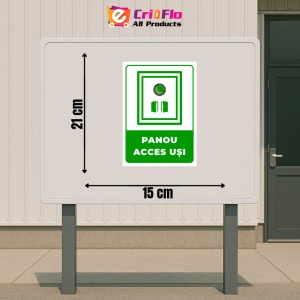 Indicator Semn de panou acces usi, Sticker autocolant - Img 2