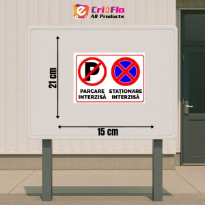 Indicator Semn de parcare interzisa si stationare interzisa, Sticker autocolant - Img 2