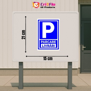 Indicator Semn de parcare livrari, Sticker autocolant - Img 2