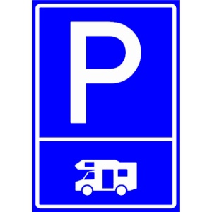 Indicator Semn de parcare rulote, Sticker autocolant