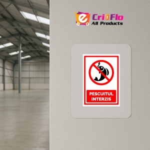 Indicator Semn de pescuitul interzis, Sticker autocolant - Img 4