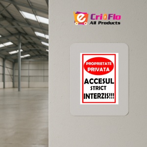 Indicator Semn de proprietate privata si accesul strict interzis, Sticker autocolant - Img 4