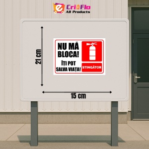 Indicator Semn de stingator nu ma bloca iti pot salva viata, Sticker autocolant - Img 2