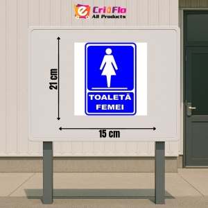 Indicator Semn de toaleta femei, Sticker autocolant - Img 2