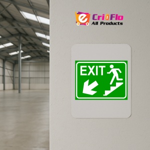 Indicator Semn exit pentru scari in stanga in jos, Sticker autocolant - Img 4