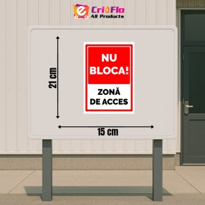 Indicator Semn nu bloca zona de acces, Sticker autocolant - Img 2