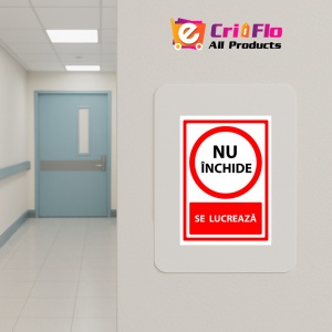 Indicator Semn nu inchideti se lucreaza, Sticker autocolant - Img 5