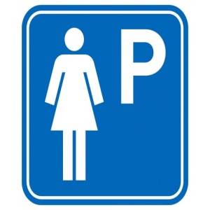 Indicator Semn parcare pentru femei, Sticker autocolant