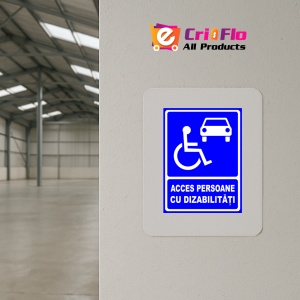 Indicator Semn pentru acces cu dizabilitati, Sticker autocolant - Img 4