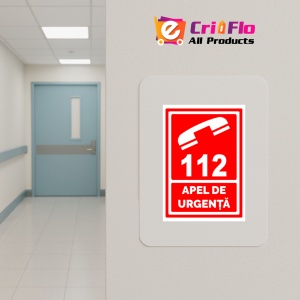 Indicator Semn pentru apel de urgenta, Sticker autocolant - Img 5