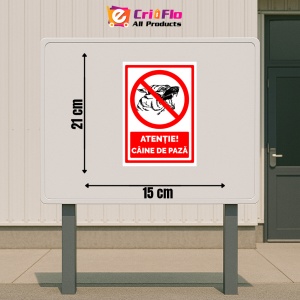 Indicator Semn pentru atentie caine de paza, Sticker autocolant - Img 2