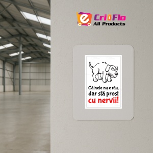 Indicator Semn pentru cainele nu e rau dar sta prost cu nervii, Sticker autocolant - Img 4