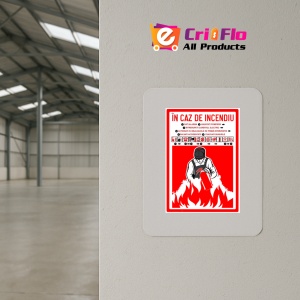 Indicator Semn pentru caz de incendiu si anuntarea pompieri, Sticker autocolant - Img 4