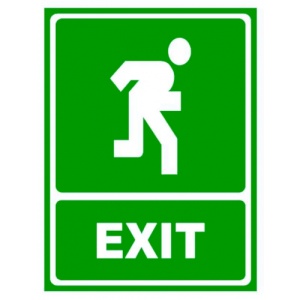 Indicator Semn pentru exit, Sticker autocolant