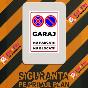 Indicator Semn pentru garaj parcarea interzisa nu blocati, Sticker autocolant - Img 3
