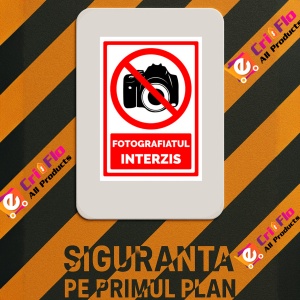 Indicator Semn pentru interzicere fotografiatul interzis, Sticker autocolant - Img 3