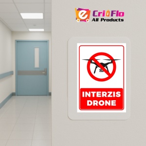Indicator Semn pentru interzicerea drone, Sticker autocolant - Img 5