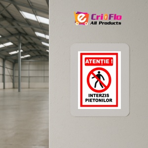 Indicator Semn pentru interzis pietonilor, Sticker autocolant - Img 4