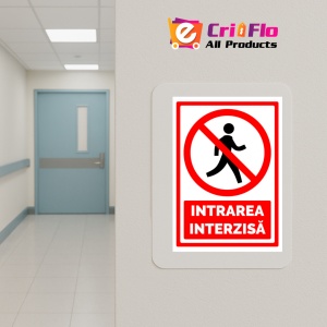 Indicator Semn pentru intrarea interzisa, Sticker autocolant - Img 5