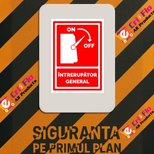 Indicator Semn pentru intrerupator general, Sticker autocolant - Img 3