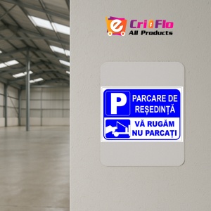 Indicator Semn pentru parcare de resedinta va rugam nu parcati, Sticker autocolant - Img 4