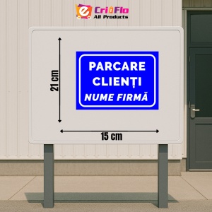 Indicator Semn pentru parcarea clienti cu numele firmei, Sticker autocolant - Img 2